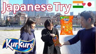 Japanese People Try KURKURE for the First Time [upl. by Annodahs769]