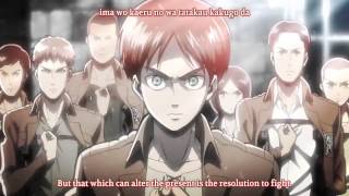 Shingeki No Kyojin Opening 1 With Lyrics [upl. by Lenahtan]