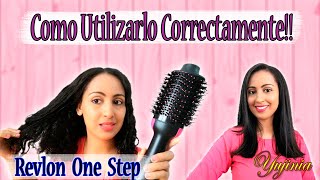 Como Usar Correctamente el Cepillo Secador de Revlon One Step 😃 Hair Dryer and Volumizer [upl. by Weksler]