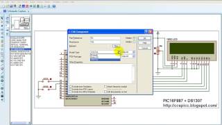 Real Time Clock using PIC16F887 and DS1307 RTC  CCS C Proteus simulation [upl. by Melquist]