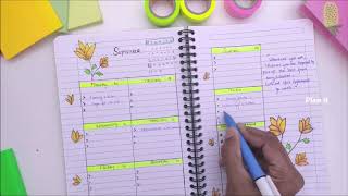 How to make weekly planner for beginners Step by step  Diy planners using notebook [upl. by Eshelman]