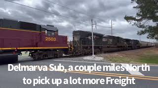 Chasing a Delmarva Central Train from Harrington to Dover Delaware 33122 [upl. by Frederigo]