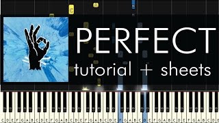 Ed Sheeran  Perfect  Piano Tutorial  Sheets [upl. by Lorrayne]