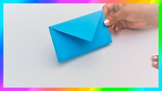 Cómo hacer SOBRES de papel sin pegamento★ Origami★Sobres para cartas  PapelyManualidades [upl. by Annil]