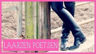 Laarzen poetsen  PaardenpraatTV [upl. by Htidra]