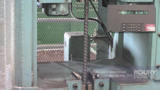 Rebar Tensile Strength Test  Koury Engineering [upl. by Lurleen]