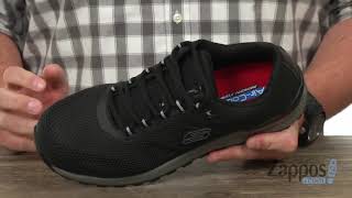 SKECHERS SAFETY SHOES 77180 BLACK [upl. by Magree]