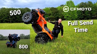 2021 CFMOTO CFORCE 500 amp CFORCE 800 FULL SEND Mud amp Trail Ripping [upl. by Ameehs]