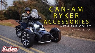 CANAM RYKER ACCESSORIES AND LUGGAGE OPTIONS [upl. by Velda]