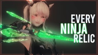 Every Ninja Relic Weapon ARR  SHB  FFXIV ♥ [upl. by Anytsirhc494]