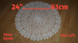 Crochet Round 24quot Tablecloth  Part 23 [upl. by Nader112]