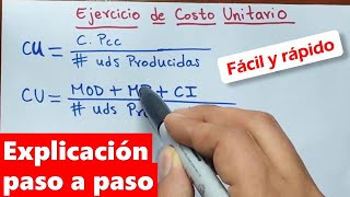 Ejercicio de Costo Unitario [upl. by Hertberg]