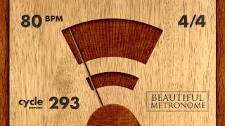 80 BPM 44 Wood Metronome HD [upl. by Argent312]