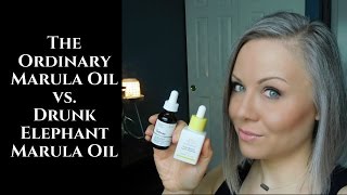 Review The Ordinary Marula Oil vs Drunk Elephant Virgin Marula Luxury Facial Oil [upl. by Tereb]