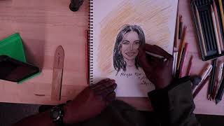 How to Draw Megan Fox [upl. by Surtemed]