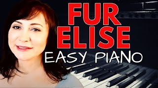 FUR ELISE  EASY PIANO TUTORIAL [upl. by Caddric]