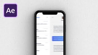 Simple UI Swipe Animation in After Effects [upl. by Anisah]