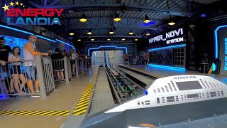 HYPERION Mega Coaster Wing Seat Front Row POV Energylandia [upl. by Joash]