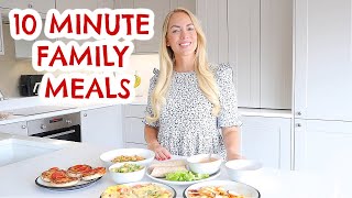 10 MINUTE FAMILY MEALS THAT YOULL LOVE 😋 5 FAST DINNER IDEAS  Emily Norris [upl. by Eimmit]