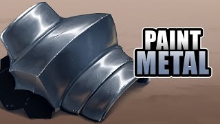 How to paint METAL  Digital Photoshop Tutorial [upl. by Epuladaug]