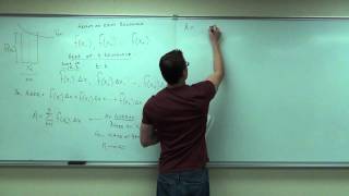 Calculus 1 Lecture 43 Area Under a Curve Limit Approach Riemann Sums [upl. by Imeaj]