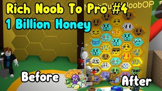 Rich Noob VS Bee Swarm Simulator 4 Noob To Pro Made 1 Billion Honey [upl. by Green]