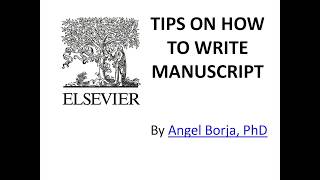 HOW TO WRITE ELSEVIER RESEARCH MANUSCRIPT [upl. by Neibart]