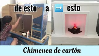 DIY 💕 Chimenea de cartón [upl. by Trevar]