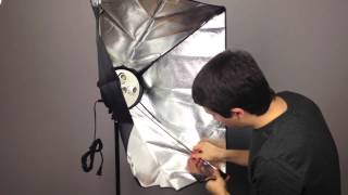 How to Set Up Softbox Lighting Kit Fancierstudio [upl. by Alym]