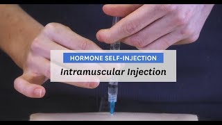 Hormone SelfInjection  Step 2a Intramuscular Injection [upl. by Enelrac]