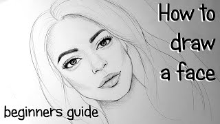 HOW TO DRAW FACES FOR BEGINNERS EASY TUTORIAL [upl. by Hairu]