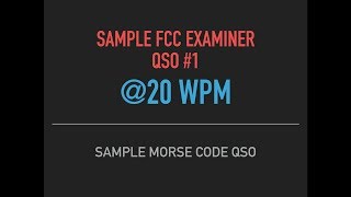 Morse Code Test 1 20 WPM [upl. by Karlan278]