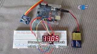 DS1307 Real Time Clock with Serial Output and 4Digit 7Segment Display [upl. by Ariadne433]