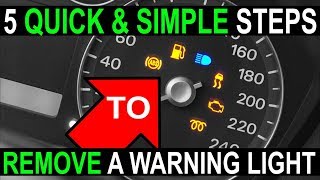 5 Simple Easy Steps to Turn Off a Car Warning Light  Beginners Guide 2 [upl. by Etz]