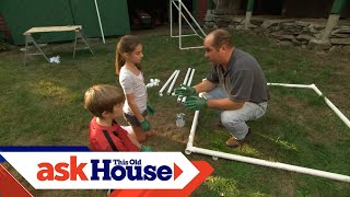 How to Build a Soccer Goal  Projects For Kids  Ask This Old House [upl. by Cacka331]