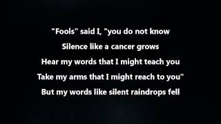 Disturbed  The Sound Of Silence Lyrics Video [upl. by Herzig]