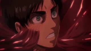 Colossal Titan Kicks The Shit Out Of Eren  Attack On Titan English Dub [upl. by Anaimad]