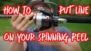 How to Put Line On A Spinning Reel STEPBYSTEP GUIDE  How To Spool A Spinning Reel [upl. by Laroc]