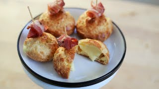 Savoury Profiteroles Filled With Mornay amp Bacon [upl. by Ecille]