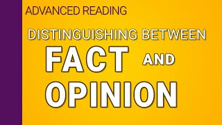 Distinguishing fact from opinion [upl. by Obla]