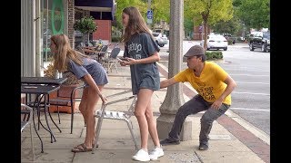 Chair Pulling Prank in Nashville [upl. by Refanej]