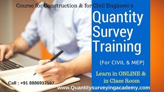 Quantity Survey Training Online Demo For Quantity Surveying Course [upl. by Sandon]