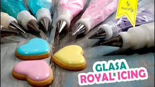 GLASA  ROYAL ICING PERFECTA 🌸 RECETA  CONSISTENCIA y Tips by Marielly [upl. by Esinwahs]