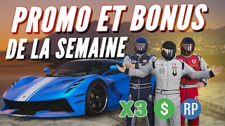 PROMO ET BONUS DE LA SEMAINE  GTA ONLINE [upl. by Nuahsyt]