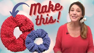 Easy Crochet Scrunchie  Perfect For Beginners  Annies Crochet Tutorial [upl. by Lenroc164]