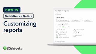 How to customize reports in QuickBooks Online Tutorial [upl. by Critchfield]
