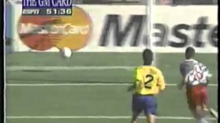 Earnie Stewart Goal  1994 World Cup Colombia 12 USA [upl. by Annirac]