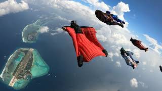 Wingsuit Flying over the Maldives Islands [upl. by Guidotti]