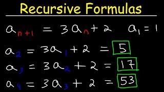 Recursive Formulas For Sequences [upl. by Metts637]