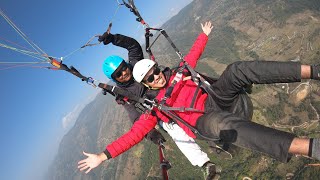 Paragliding Sarangkot Pokhara Nepal [upl. by Notlok]